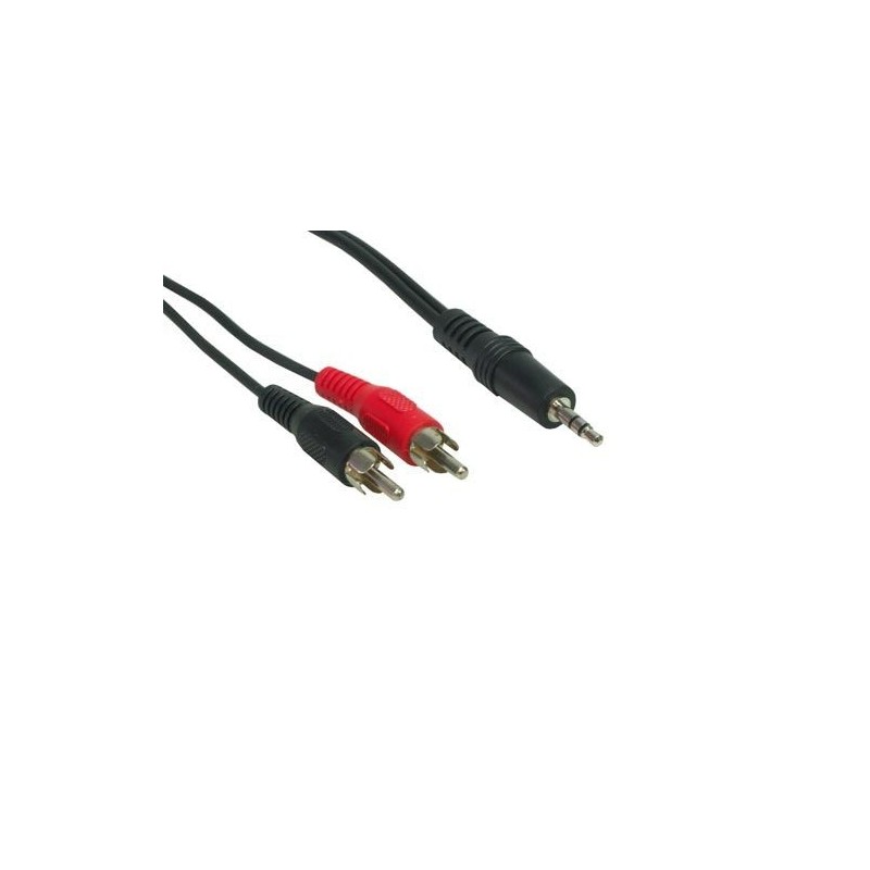 Good Connections Cinch Cavo 1,5m Stecker - Klinke Stecker stereo Nero